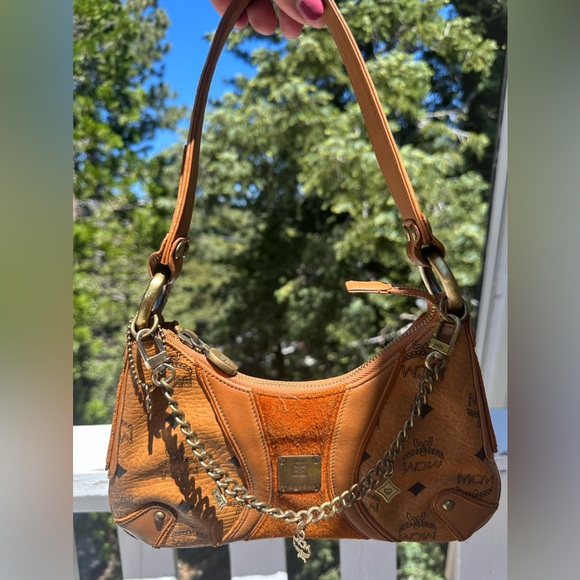 Mcm /Hobo Visetos Monogram Jackie Canvas &Leather Shoul,Brown/Cognac Tradesy - Picture 1 of 2